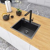 Купить Мойка Nett NB-5245 520Х450Х230 Черная из Нержавеющей Стали Накладная